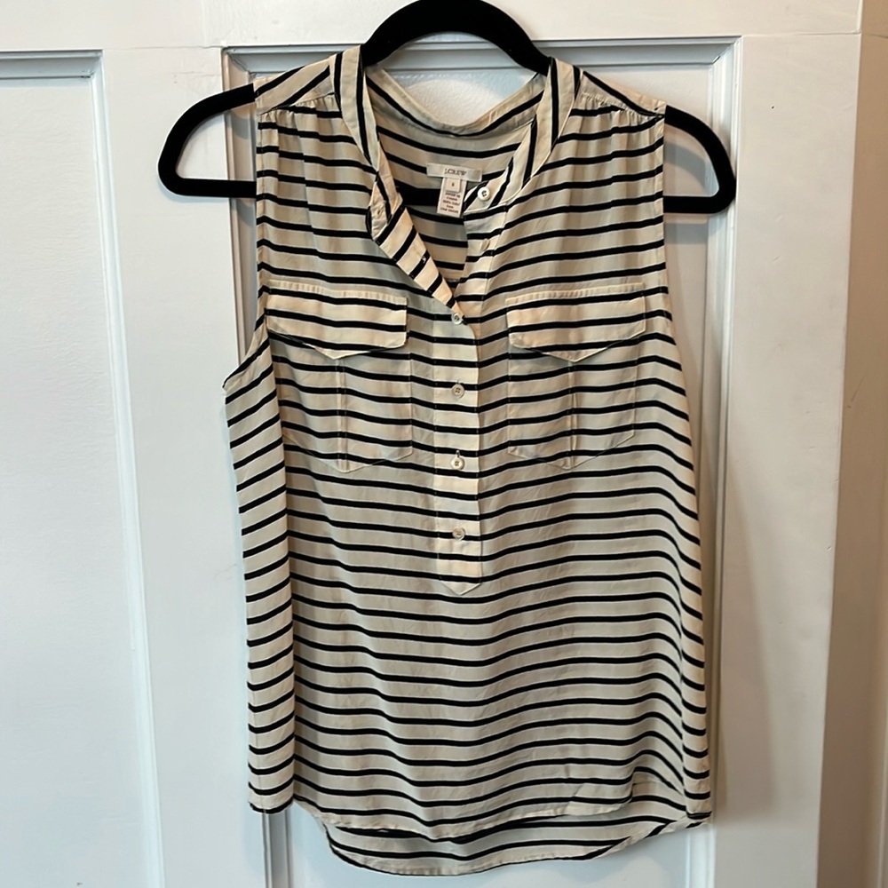 J Crew silk blouse size 8